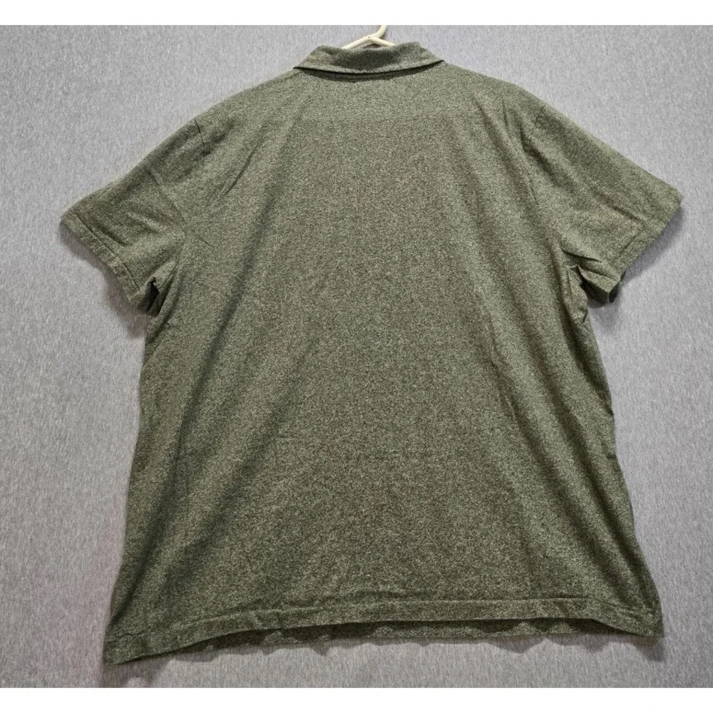 Banana Republic Polo Shirt Mens 2XL Heather Green Cotton Polo Performance Pocket